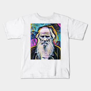 Leo Tolstoy Portrait | Leo Tolstoy Artwork 4 Kids T-Shirt